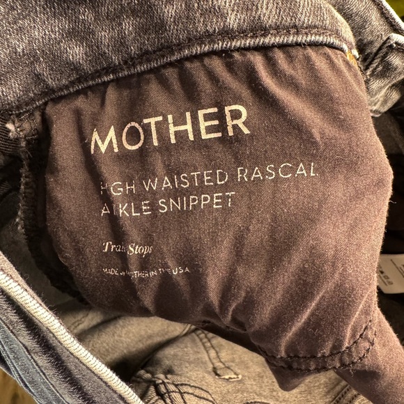 MOTHER HIGH WAISTED RASCAL ANKLE SNIPPET TRAIN STOPS 32 - Picture 6 of 7